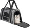 Katzen Transportboxen, Atmungsaktive und Faltbare Hundebox,Hundetasche Transportbox mit Verstellbarem Schultergurt für mittlere Katzen und kleine Hunde Welpen bis 14 lb (Grau) (Gray)