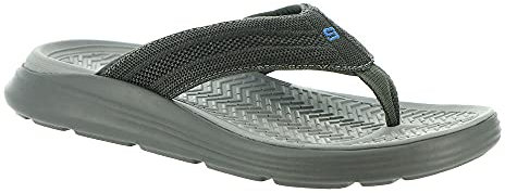 Skechers Herren Sargo Point Vista flip-Flops, Charcoal Knitted Mesh, 41 EU