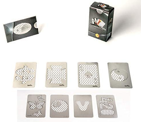 BOFIL GRINDER CARD 0,3 mm – Grattugia Tascabile in Acciaio Inox per Spezie ed Erbe Aromatiche – Design Compatto a Forma di Carta – 1 Pezzo