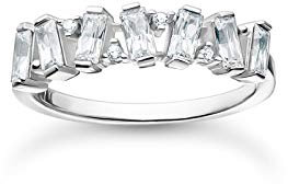THOMAS SABO Damen Ring weiße Steine Silber 925 Sterlingsilber TR2346-051-14