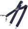 DonDon Hosenträger Herren extra stark Raute blau 3,5 cm Hosenträger Herren breit in Y-Form lang - Starke Clips passend für Anzug Jeans Chinos Vintage Rockabilly Suspenders