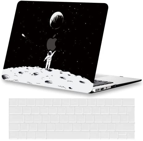 BYCeKe Kompatibel mit MacBook Air 13 Hülle 2022-2018 Modell M1 A2337 A2179 A1932, Hülle Kompatibel mit MacBook Air M1, Plastik Laptop-Schale Case Schutzhülle & Tastaturschutz, Astronaut