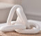 Wracra Wood Chain Link Decor boho Hand Carved Decorative Wood Chain White Wooden Chain Decor Accents for Coffee Table Shelf and Modern Farmhouse Decor