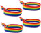 GOS Best Supplies PRIDE Armband 4 LGBTQ Arbänder aus Stoff, Regenbogen Rainbow