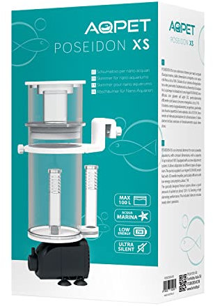 AQPET Poseidon XS Mini Schiumatoio per Acquario da Appendere per Acquari Fino a 100 Litri, Bianco