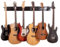 Guitar Lab Guitar Wall Mount - Guitar Rack for Multiple Guitars - 6 Adjustable Rubber Cradles - Guitar Wall Hangers for Electric, Bass, Acoustic - 6 Guitar Wall Rack - Sturdy Guitar Holder