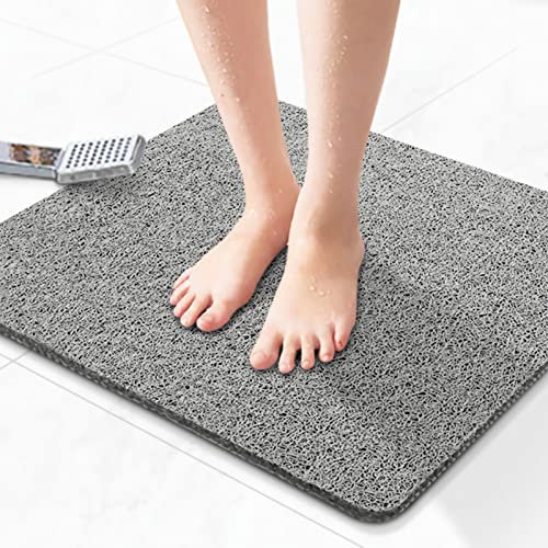 ROIMOE Duschmatte rutschfest Quadratisch, PVC-Luffa Duschmatte Komfort Sicherheits Duschmatten Massage Anti-Rutschmatte für Nassbereiche Schnell Trocknend Leichte Reinigung (60 x 60 cm)
