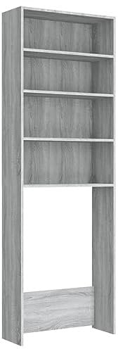 vidaXL Waschmaschinenschrank Grau Sonoma 64x24x190 cm