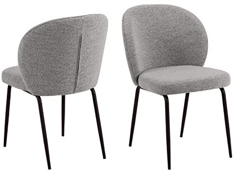 AC Design Furniture Panna Esszimmerstuhl, Hellgrau, B: 52 x H: 82 x T: 57.5cm