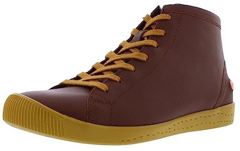 Softinos Damen Boots IBBI, Frauen,Schnürstiefel,lose Einlage,Winterschuhe,uebergangsschuhe,Boots,Braun (Cognac),40 EU / 6.5 UK