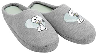 United Labels The Peanuts Snoopy Hausschuhe, Größe 39-40, Slipper Damen, Pantoffeln mit Motiv, Puschen Pantoffeln in Grau