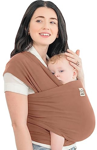 KeaBabies Babytrage Ab Geburt - Atmungsaktive Babytragetücher, Babytrage Neugeborene Ab Geburt, Babytuch Tragetuch Baby Neugeborene, Kleinkind Handfreie Babytrage, Babywickel Träger (Terracotta)