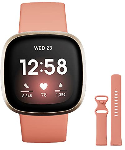 honecumi Kompatibel mit Fitbit Versa 4 Uhrenarmbändern für Frauen, Armbänder für Fitbit Versa 3/Fitbit Sense/Fitbit Sense 2 Smart Watch, Ersatzarmband, Zubehör für Männer und Frauen, Silikon, klein,