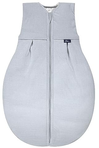 Alvi 4-Season Mull-Schlafsack 4-Jahreszeiten Schlafsack Babyschlafsack Kinderschlafsack ohne Ärmel (80 cm, Sky Way)