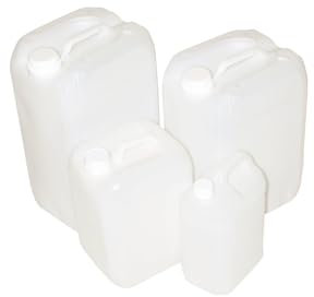 JARDIN202 - Bidón Plástico Alimentario con Asa - Garrafa Blanca Multiusos | Unidad (25 Litros)