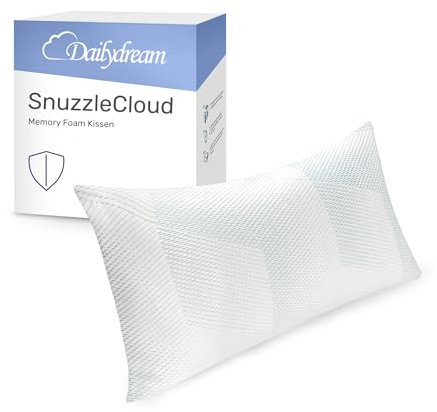 Dailydream SnuzzleCloud Memory Foam Kissen, ergonomisches Nackenstützkissen, 70x50x20 cm, Weiß