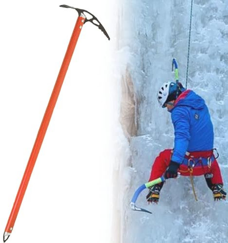 CYTBEK Professional Ice Climbing Axes, Lightweight Outdoor Walking Pickaxe with Aluminum Material Length 24 * 60/70/80cm Weight 403g/432g/458g, Climbing Equipment for Mountaineering Hiking 65cm