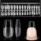 Nzakybbi Ballerina Tips für Gelnägel Kurz Nageltips Full Cover Soft Gel Nail Tips, 240 Stück Short Pre-Shaped Klare Coffin nagel tips Pre-buff Künstliche Nägel mit Box, 15 Größen