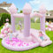FBSPORT Château Gonflable avec Soufflerie, Chateau Gonflable Enfants avec Toboggan, Grande Piscine à Balles pour Mariage Fête Jardin Anniversaire, pour 3-10 Ans, Jusqu'à 140KG