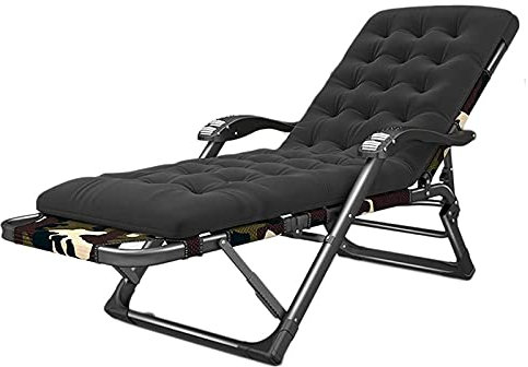 CCYENG Tragbares Camping-Liegebett, riesige Klappstühle mit Kissen aus Wildleder, für Pergola/Pool/Veranda/Terrasse im Freien, Tragfähigkeit 200 kg