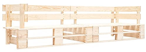 Rantry Gartensofa aus Paletten, 2-Sitzer, Naturholz, Palettenkissen, Kissen für Paletten-Sofas, Sitz