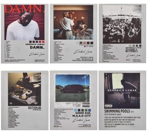 Cleminsta Arctic Band Poster,Poster Set mit 6 Album Cover Band,Wohnzimmer Leinwand Poster, ästhetische Leinwand,Band Poster Kunstdruck Wandbilder, 8x10Inch, Hip-Hop-Dekor, for Wand Deko Ungerahmt
