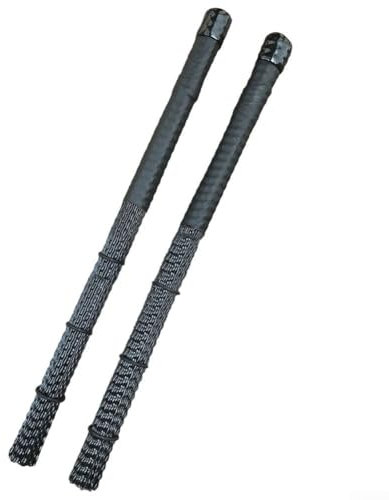HEBEOT 2 Stück Cajon Brush Telescoping Drum Brushes Nylon Percussion Rod Drum Brushes Wavy Cajon Jazz Drum Brushes For Drum, Jazz, Cajon 36.5 * 1.4CM (Black)
