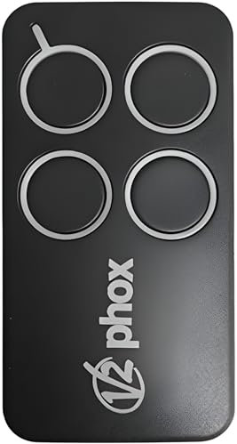 V2 PHOX4-433 - Trasmettitore manuale e ricevitore | 433.92 MHz & 868.30 MHz | Rolling Code | Telecomando a 4 canali per controllo cancello e garage | Programmabile tramite flash prog