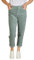 DENIMFY Cordhose Damen Mom Fit High Waist Gerades Bein Stretch DFLisa Cord Hose Pants Reißverschluss Taschen Einfarbig Blau M, Größe:M, Farben:Mineral Green