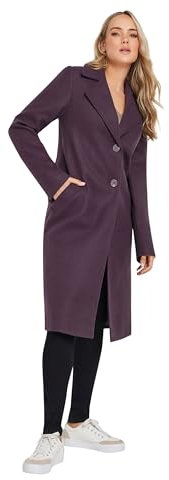 Long Tall Sally - Lts Tall Dark Single Breasted Formal Coat - Women's