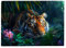 Shopagift Big Cat Tiger Jungle Glass Chopping Board Large Kitchen Worktop Saver 39cm x 28cm