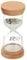 PATIKIL Sablier De 15 Minutes, Sablier en Verre Borosilicate Haut avec Bois pour Jeux, Salle De Classe, Cuisine, Bureau, Décoration D'intérieur, Blanc