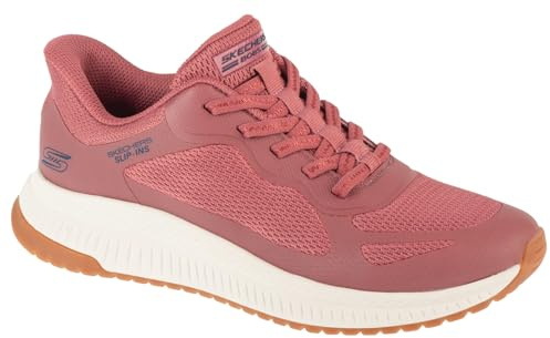 Skechers Women's Hands Free Slip-ins: Bobs Squad 4-Staple Look Sneaker, Rose, 35.5 EU