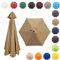 350CM/8 Baleines Auvent De Remplacement Pour Parasol De Jardin, Toile De Parasol Déporté, Housse De Rechange Pour Parasol D'extérieur, Polyester Anti UV 50+(Khaki,8 RIBS/350CM(11.5FT))