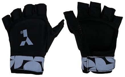 Y 1 guanto da hockey MK, dita corte, guanto da hockey su campo, guanto in plastica rinforzata, design con palmo aperto, protezione completa per le mani, guanti per bambini, usati dai giocatori