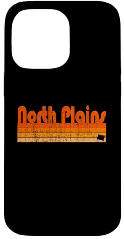 North Plains, Oregon Retro 80er Jahre Stil Hülle für iPhone 14 Pro Max