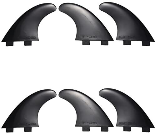 KEALLANS 6 Stücke Kunststoff Nylon + Fiber Glas Schwarz für Surf Flossen G5 Größe Surf Brett Flossen Surfbrett Zubehör