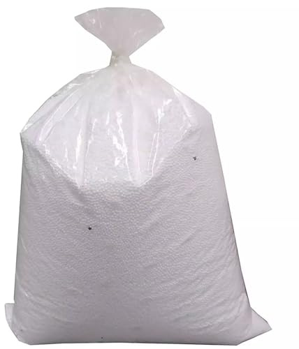 FESTA WOW Sacco Perle di Polistirolo Riempimento 100 Litri Sfere Palline Polistirolo Eps Espanso per Imbottitura Pouf Poltrona a Sacco Cuscini Vari Diametro Imballaggio Multiuso Edilizia