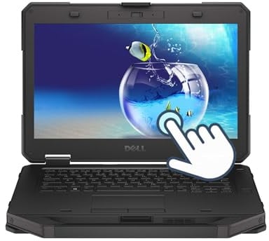 DELL Latitude 5414 Rugged Touchscreen Laptop, 14 Zoll FHD (1920x1080), Intel Core i5-6300U, 16 GB RAM, 256 GB SSD, QWERTY Tastatur, Windows 11 Pro (Generalüberholt)