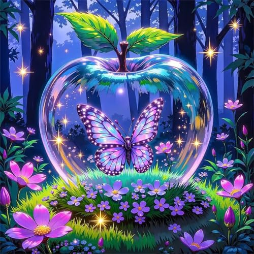 Puzzle 120 Teile Erwachsene Fantasy Purple Butterfly, Impossible Jigsaw Puzzle 120 Teile, Geschicklichkeitsspiel für Die Ganze Familie, Puzzles Farbenfrohes Home Dekoration