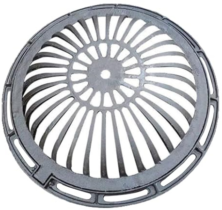 SXYCKRUI Grille Caillebotis Robustes pour Extérieur, Caniveau Exterieur en Fonte, Couvercle de Regard pour Cour, Terrasse, Jardin, sous-Sol et Garage(35cm/13.8in)