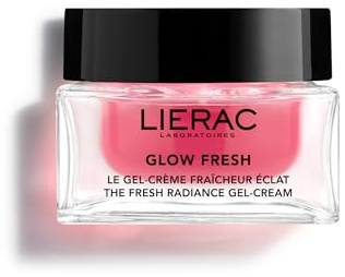 Lierac Glow Fresh – Erfrischende Glow-Gel-Creme für das Gesicht – Verleiht Ausstrahlung und polstert auf – Gesichtspflege für normale bis Mischhaut mit Hyaluronsäure und Tulpenextrakt – 50ml