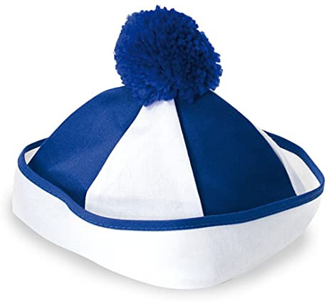 Bobbymütze Bobby Mütze blau/weiss
