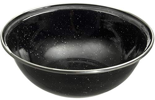 Highlander Deluxe Enamel Bowl Camping - Black