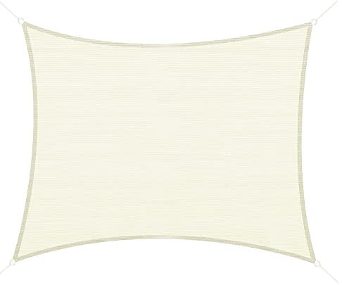 Outsunny - Toldo Vela Rectangular (Varios tamaños y Colores), tamaño 3x4m, Color Crema