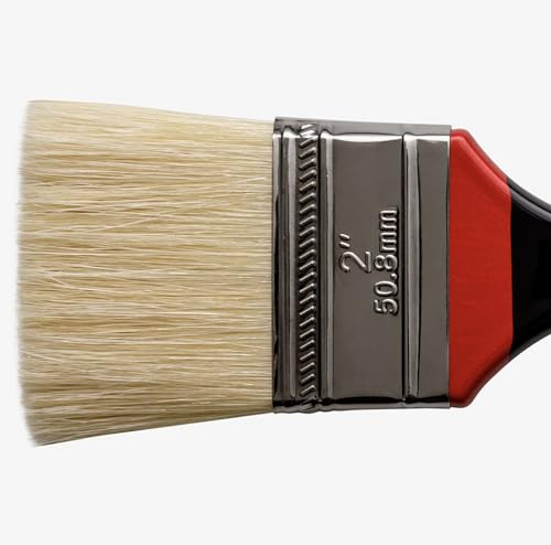 Daler-Rowney Georgian Oil Brush, Natural Hog Bristle, Short Handle, Skyflow, 2in