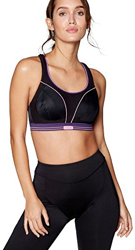 Shock Absorber Women's Ultimate Run Sports Bra - Black/Purple, Size 32A