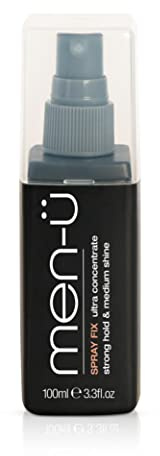 men-u mens hair SPRAY FIX 100ml – hair gel spray, high hold and medium shine. Root lift with hold to create volume – Ultra concentrate, longer lasting w/up to 800 sprays. Hairspray men, 100ml Bottle.