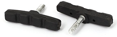 sourcing map Radsport Fahrrad Gummi Bremse Block Schuhe Pad 60mm L?ge 2 Stük Schwarz DE de