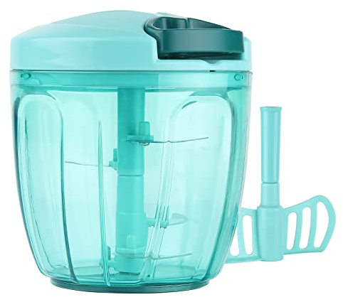 Cambom Hachoir manuel pour légumes, fruits, noix, sans BPA, 900 ml, bleu